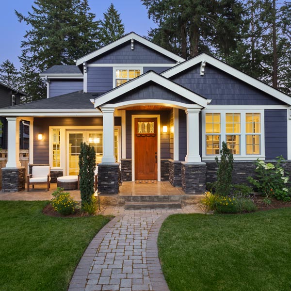 luxury home at twilight